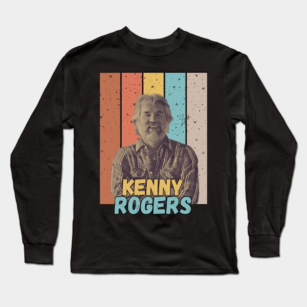 Kenny Rogers Long Sleeve T-Shirt by PsychodeMayo